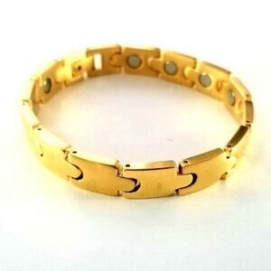 New Stainless steel  tone‎ magnetic bracelet 7.5"